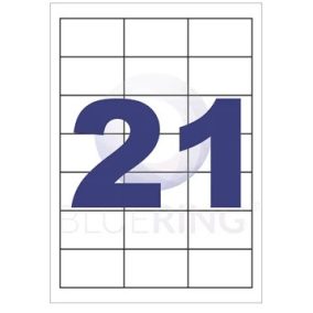 Etikett 63.5 x 38 mm lézer