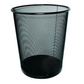 Mesh fémhálós papírkosár fekete 12L