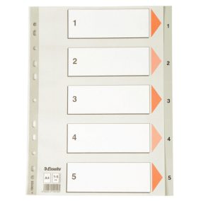 Regiszter Ess 100103 A/4 1-5-ig műa.