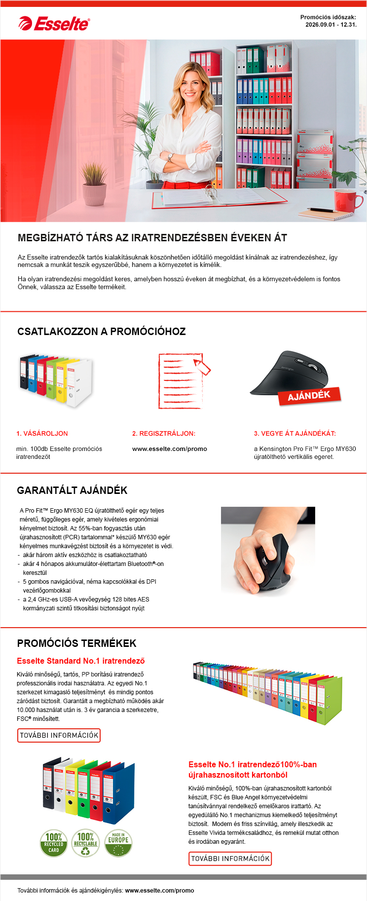 Standard iratrendezo promocio